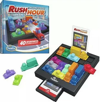 Lojë logjike Ravensburger ThinkFun Rush Hour 2024, 40 karta sfidash, 1 lojtar, 8+ vjeç, shumëngjyrëshe