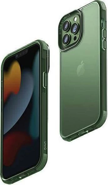 Mbështjellës Uniq Combat për iPhone 13 Pro Max 6.7", plastik, mbrojtje rënie deri 3 m, gjelbër