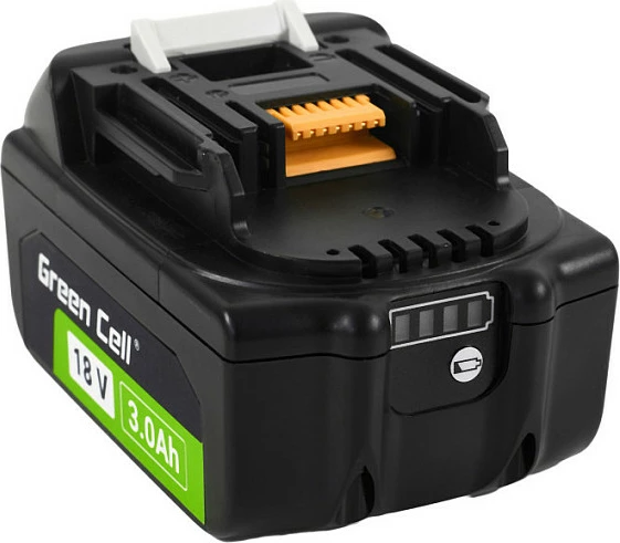 Bateri Green Cell BL1830, për vegla Makita LXT 18V, 3Ah, Li-Ion, e zezë