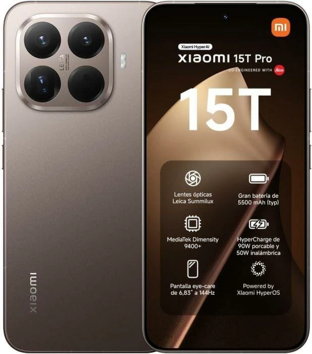 Celular Xiaomi 15T Pro 12GB 1TB 6.83inç Mocha Gold