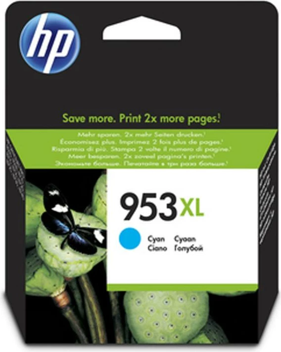 Kartush bojë, HP, 953XL F6U16AE, rendiment i lartë, 20 ml, Cyan