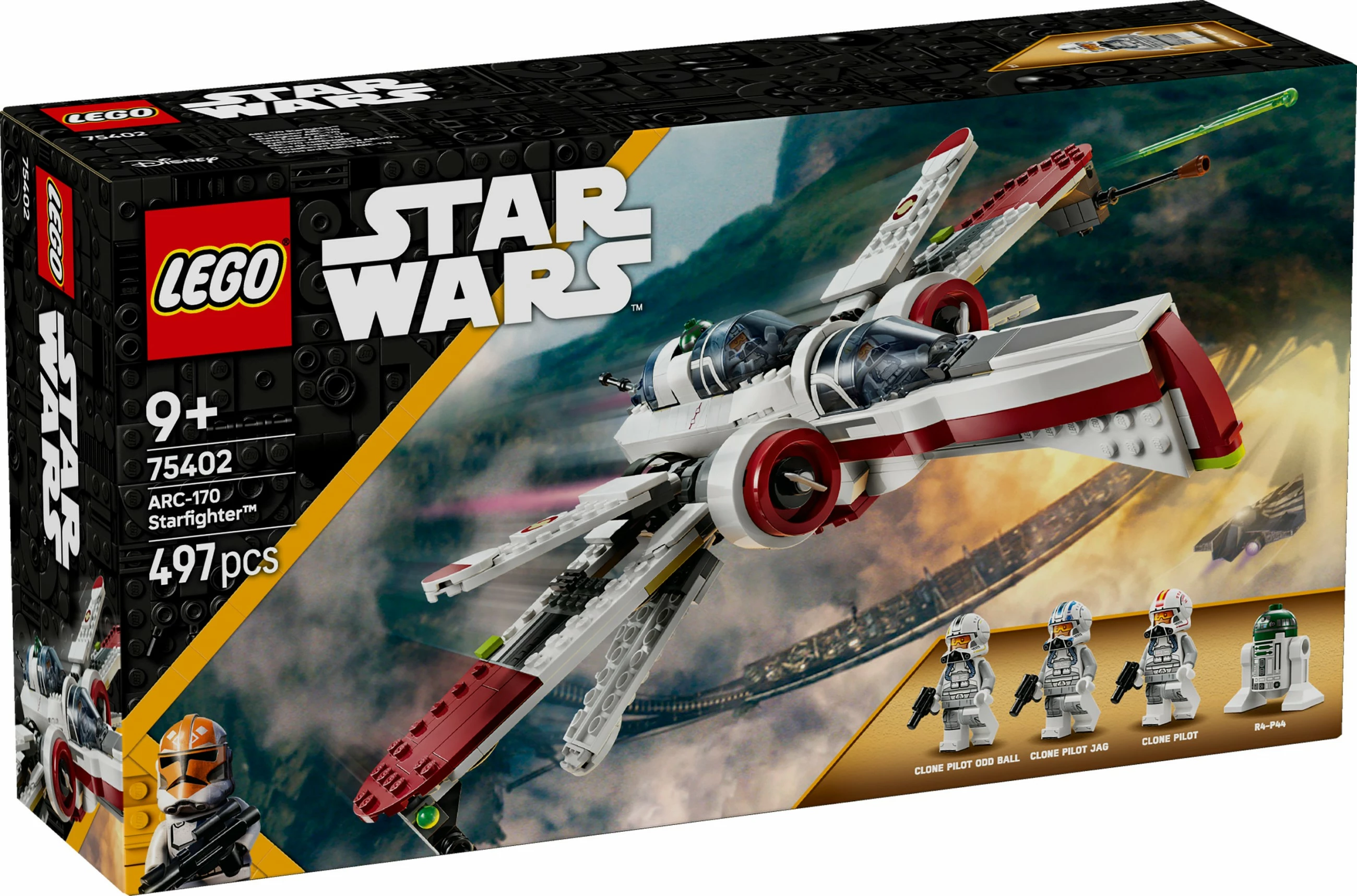 Set ndërtimi LEGO Star Wars ARC-170 Starfighter, shumëngjyrësh