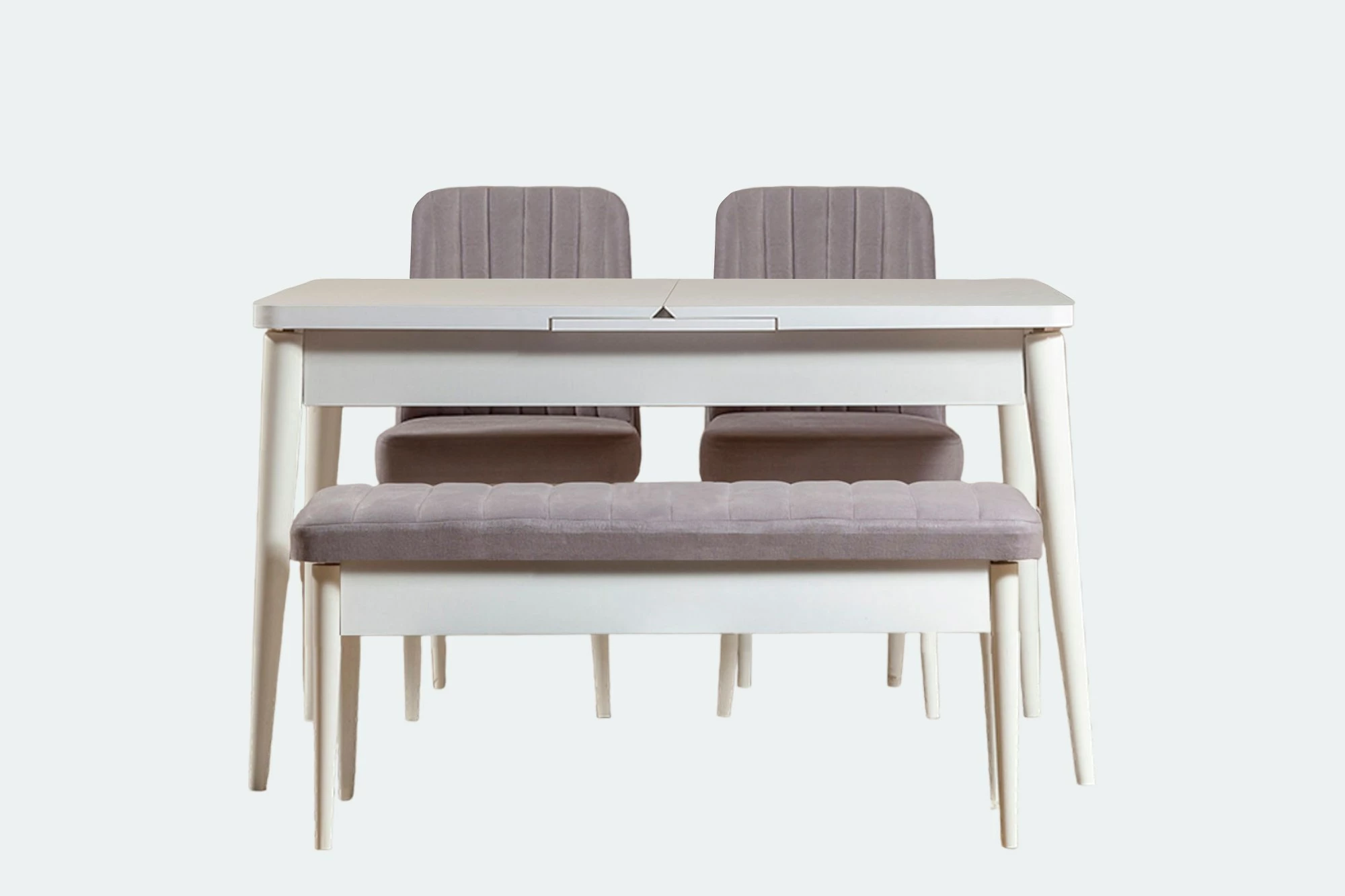 Set tavoline zgjatëse me karrige (4 pjesë), Hanah Home, Vina 0701 - Soho, e bardhë