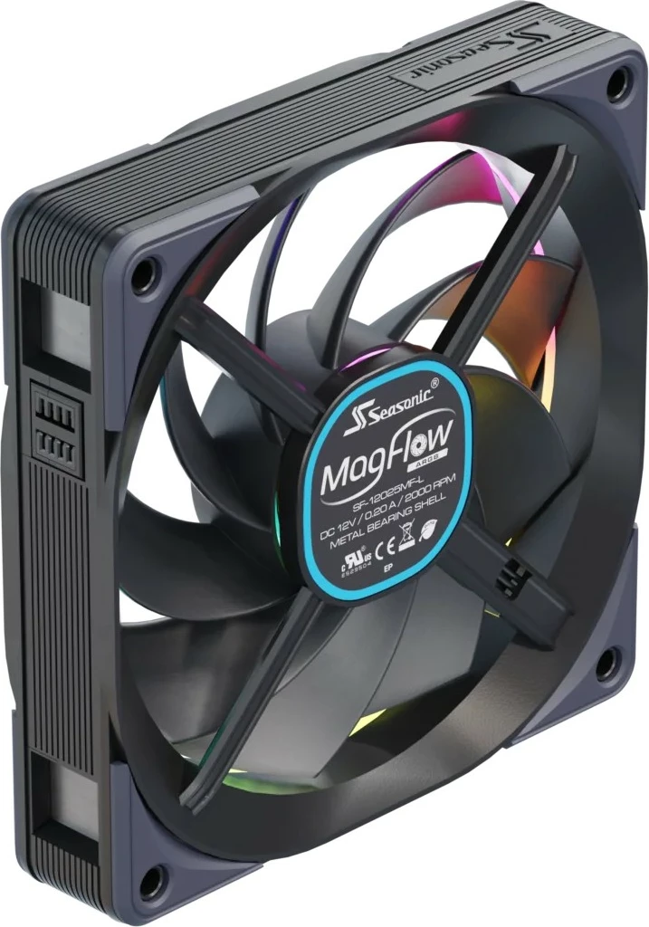 Ventilator kase Sea Sonic MagFlow 1225PWM ARGB 120mm, i zi