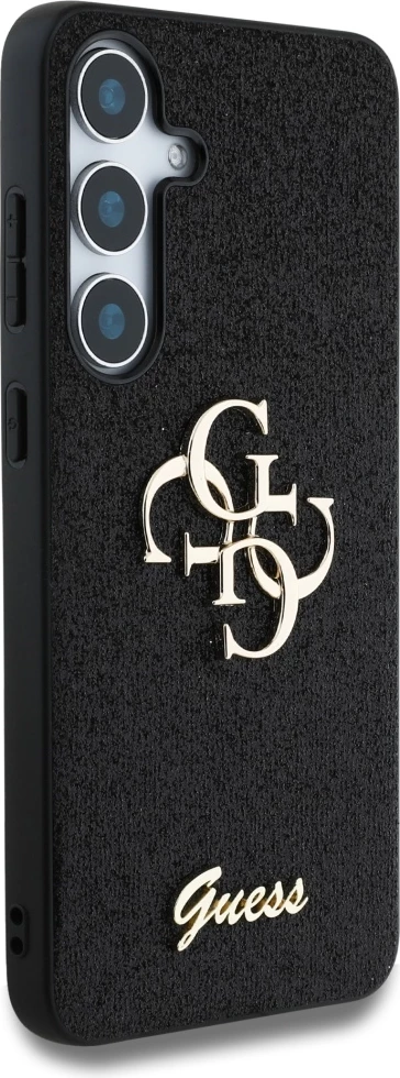 Mbështjellës Guess Fixed Glitter Big 4G Metal Logo për Samsung Galaxy S25 Plus, i zi