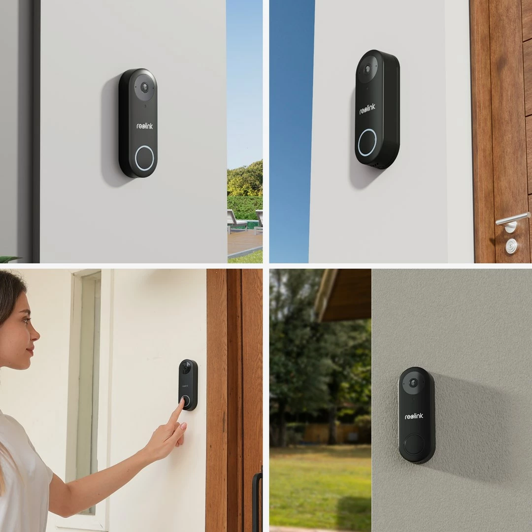Zile dere me video Reolink D340W, 5MP, Wi-Fi 2.4/5 GHz, me chime, Detektim personash, Dy-drejtim audio, E zezë