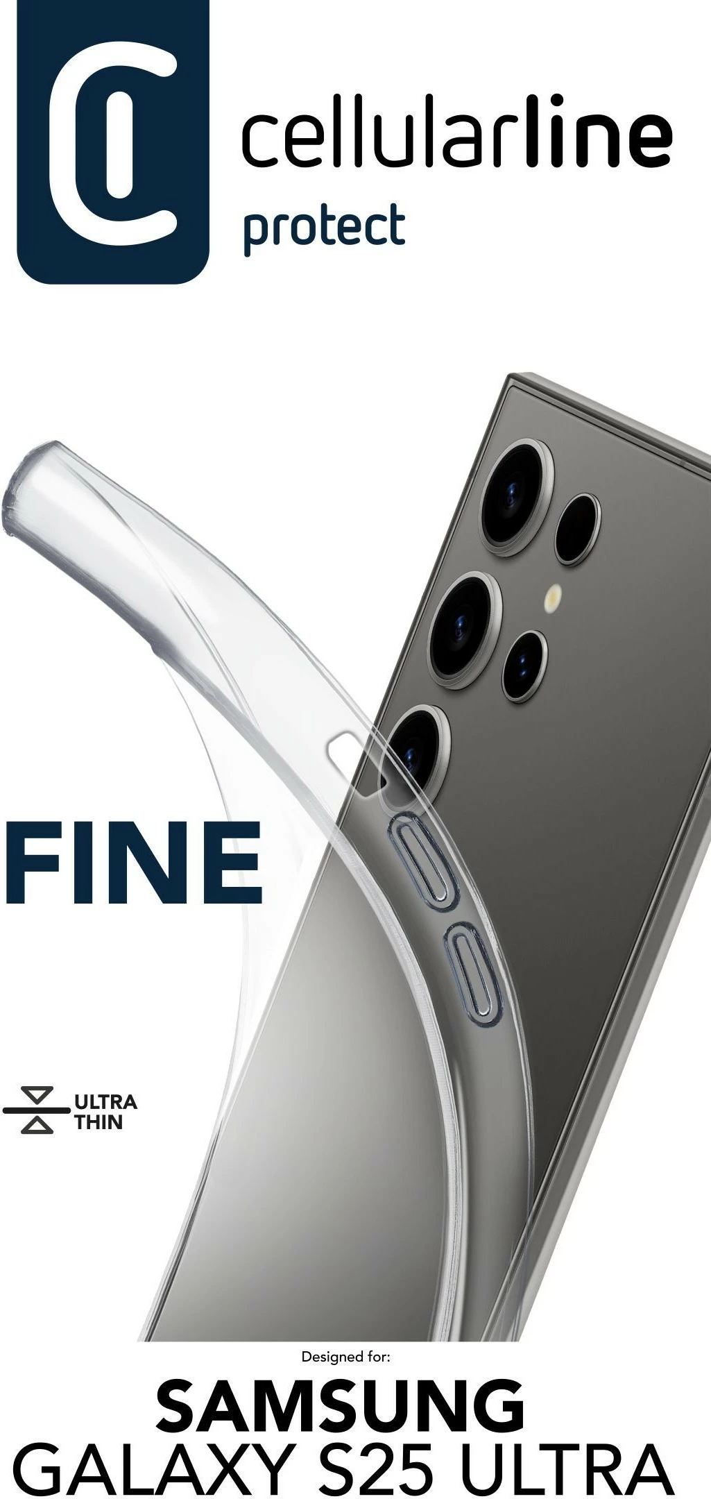 Mbështjellës Cellular Line për Samsung Galaxy S25 Ultra, transparent