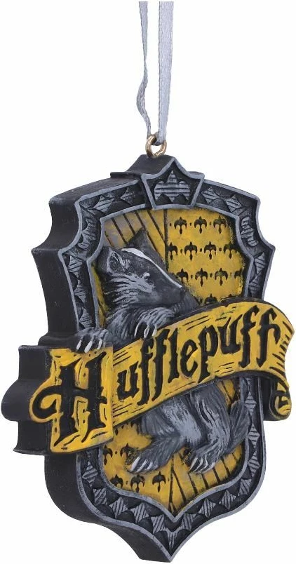 Ornament varës NEMESIS NOW Harry Potter Hufflepuff Crest, resin, e verdhë/zi