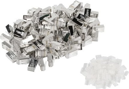 Konektorët e telit Lanberg PLS-6000, RJ-45, Ngjyrë çeliku inox dhe transparent
