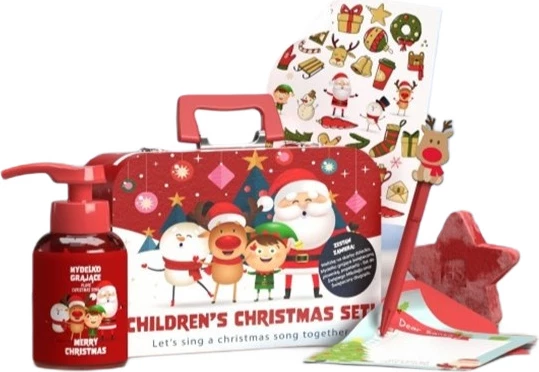 Set Krishtlindjesh për fëmijë HiSkin me sapun lozonjar 200ml dhe valixhe metalike