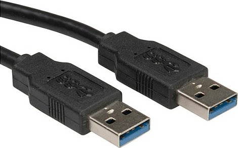 Kabllo USB 3.0 ROLINE Type-A në Type-A, 1.8 m, 5 Gbit/s, e zezë