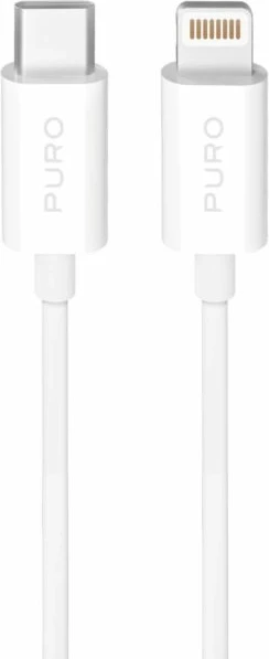 Kabllo USB-C në Lightning Puro PUCAPLTC20W3MTWHI, e bardhë, 3m