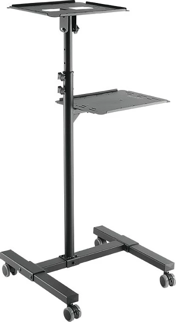 Karrocë për projektor dhe laptop LogiLink Steel Adjustable Projector & Laptop Trolley, çelik, e rregullueshme, e zezë