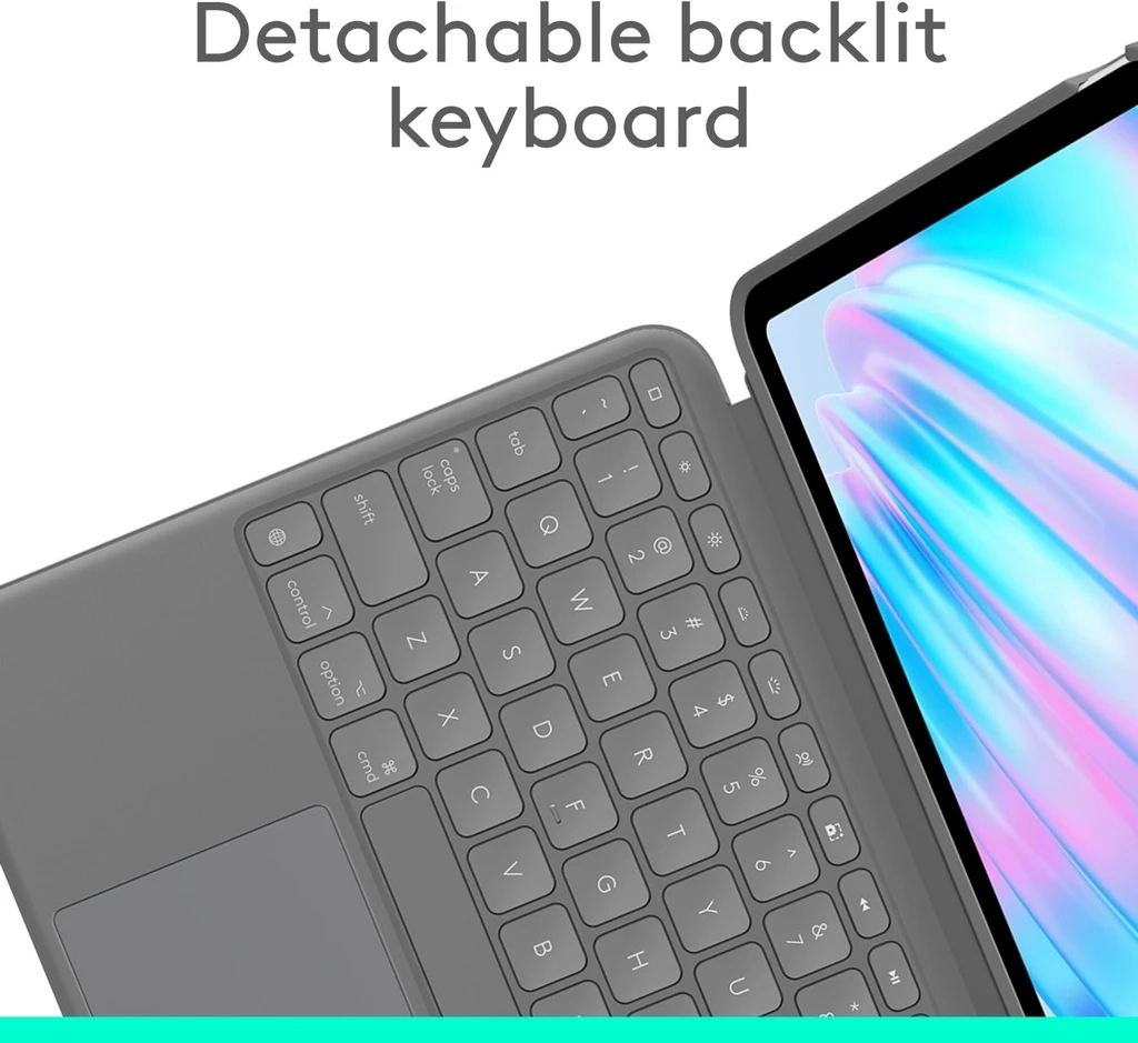 Logitech Combo Touch iPad Air 11-inch (M2) - Grey - US INT'L