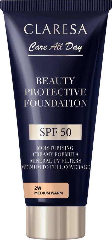 Fondatinë për femra Claresa Beauty Protective Foundation SPF50 2W Medium Warm, 30ml
