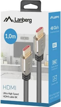 Kabllo HDMI Lanberg, 8K, 1m, e zezë 