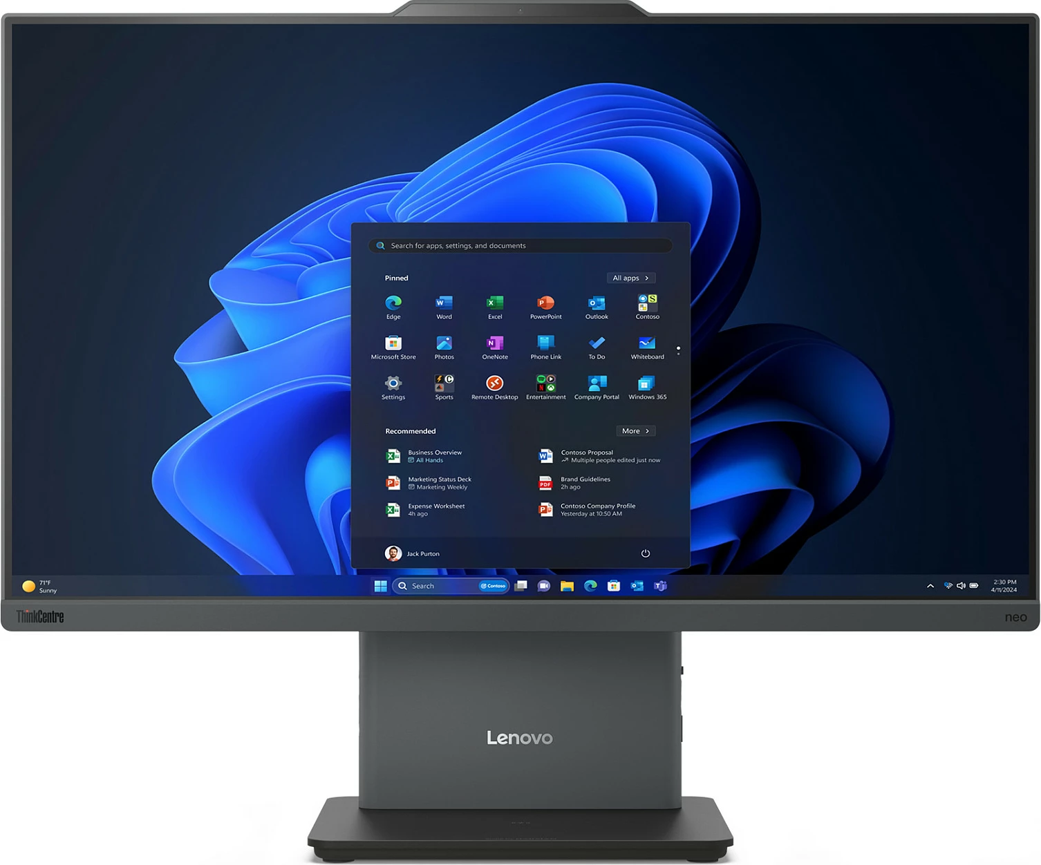 Kompjuter All-in-One Lenovo ThinkCentre neo 50a 24 Gen 5, 23.8 inç FHD, Intel Core 5, 16GB RAM, 512GB SSD, Windows 11 Pro, Luna Grey