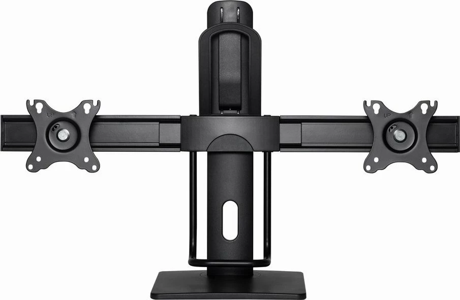 Mbajtës desktopi për 2 monitorë Gembird MS-D2-01 17"-27" VESA 75x75/100x100 max 6 kg, i zi