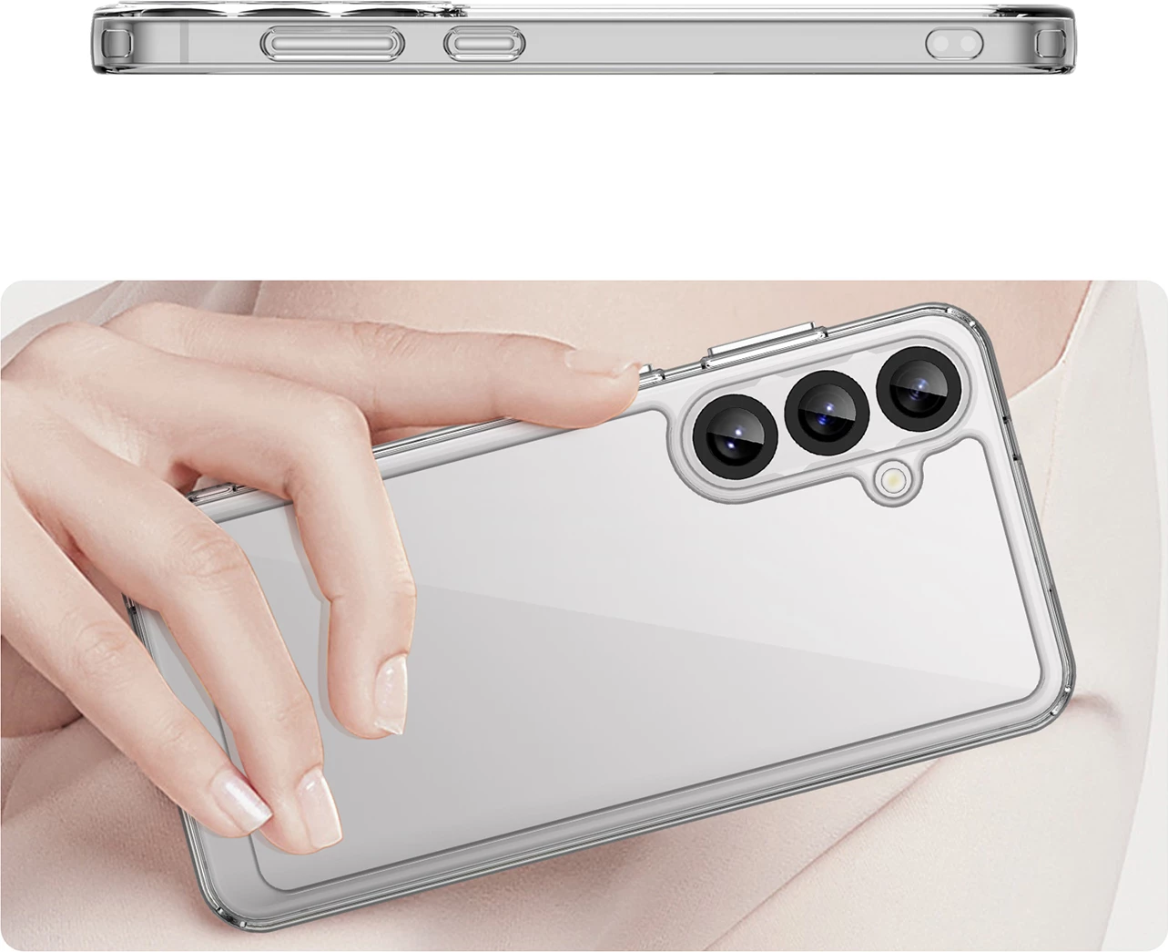 Mbështjellës Hurtel Outer Space Case për Samsung Galaxy S25+, Transparent