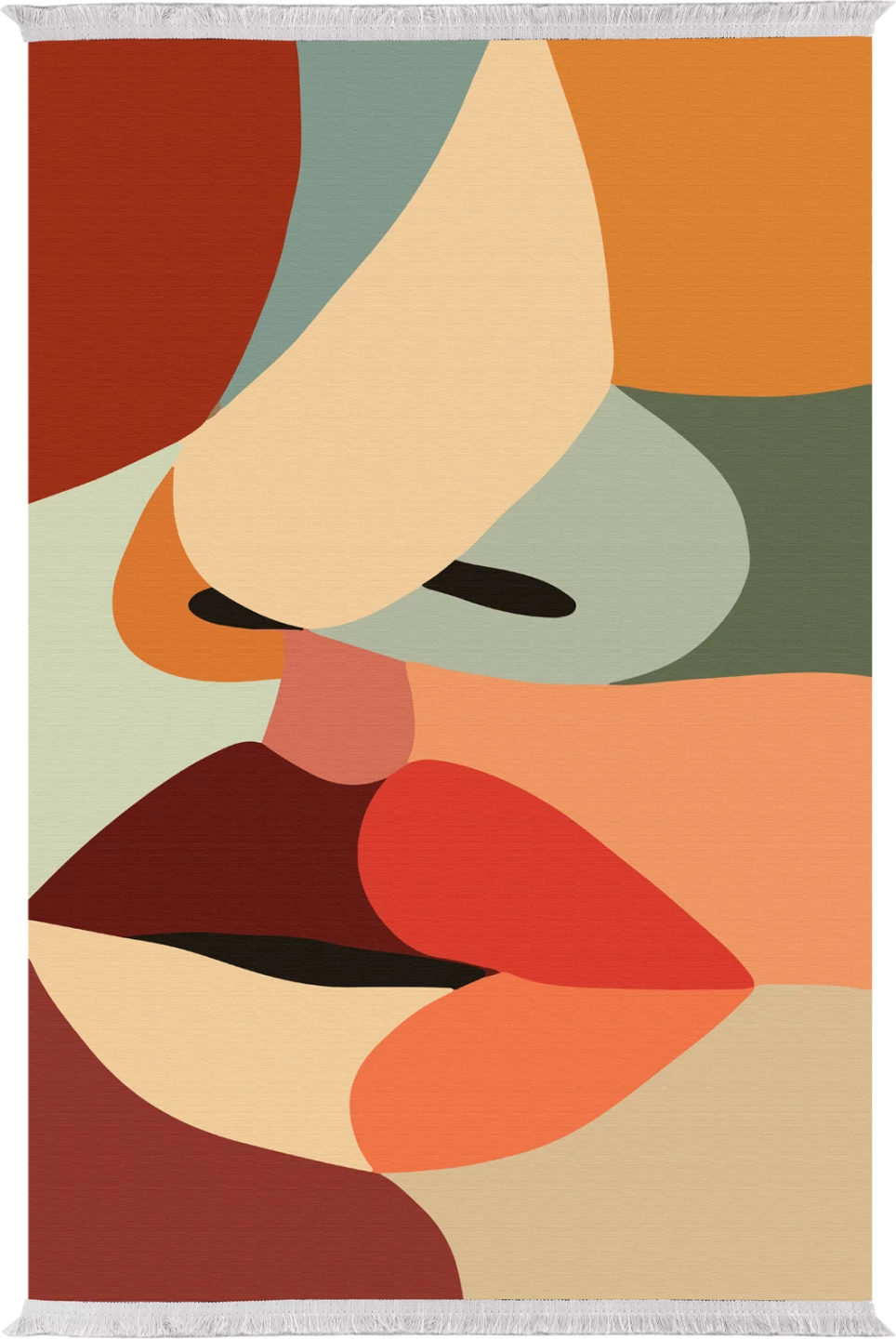 Tepih për dhomë ndeje me franja, Josiane FH7677.47, shumëngjyrësh, 120x170 cm