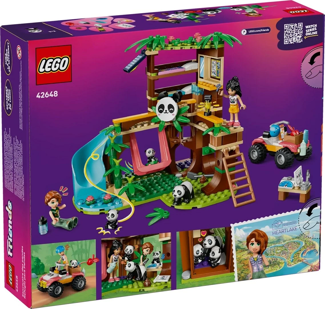 Set LEGO Friends Panda Sanctuary Animal Care 42648, 243 pjesë, për fëmijë, shumëngjyrësh