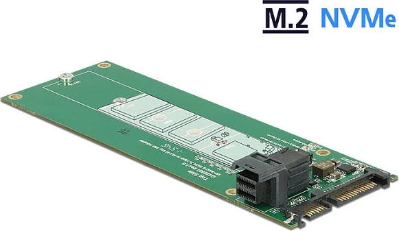 Adapter DeLOCK 62703 për SSD M.2 NGFF në SATA/SFF-8643, SATA III 6 Gbit/s