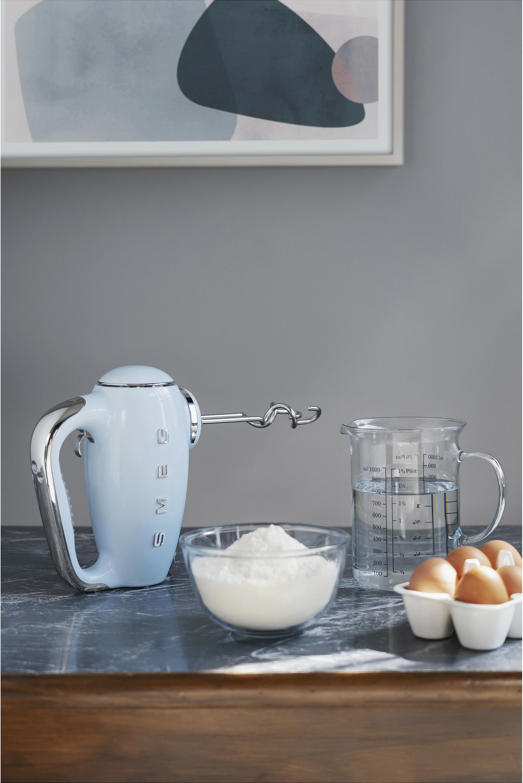 Mikser dore SMEG HMF01PBEU, retro, pastel blu
