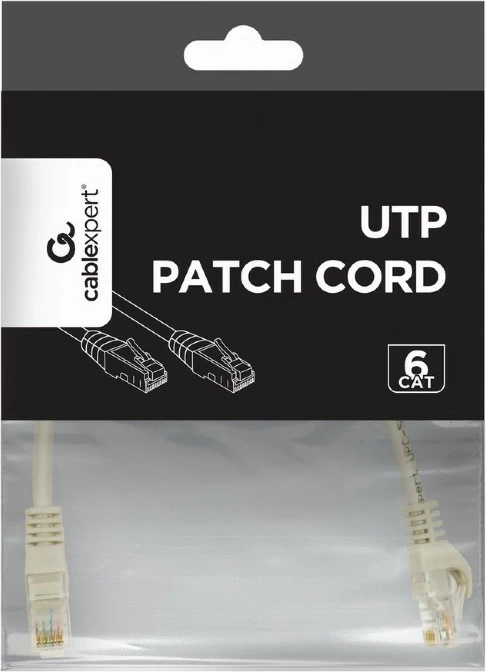 Kabllo rrjeti Gembird CAT6, 10m, RJ45, Gri