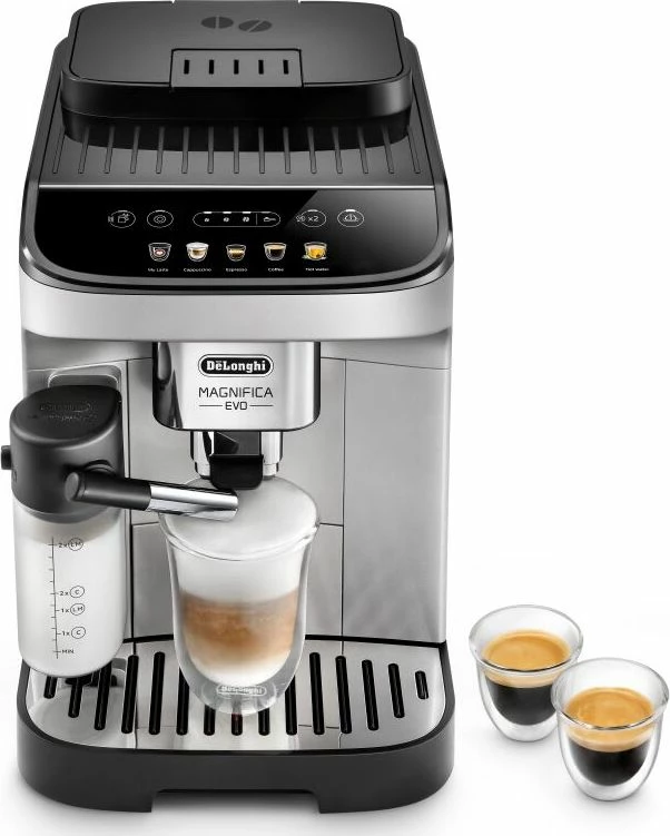 Makinë espresso automatike DeLonghi Magnifica Evo ECAM 290.61.SB 1.8L 1500W 15 bar me mulli dhe shkumëzues qumështi, argjend/e zezë