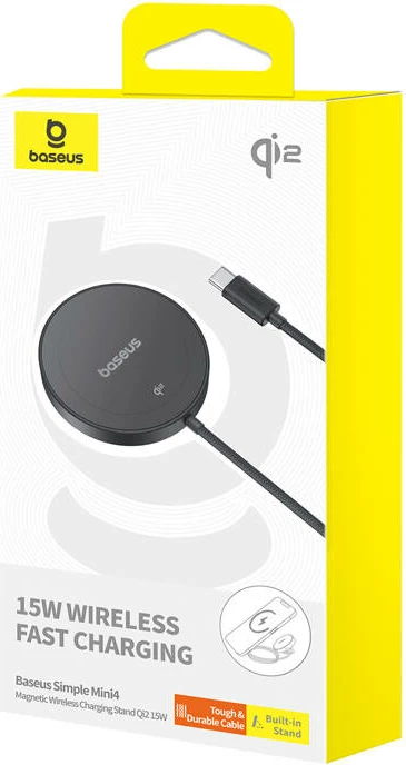 Karikues wireless Baseus Simple Mini4, 15W, MagSafe, i zi