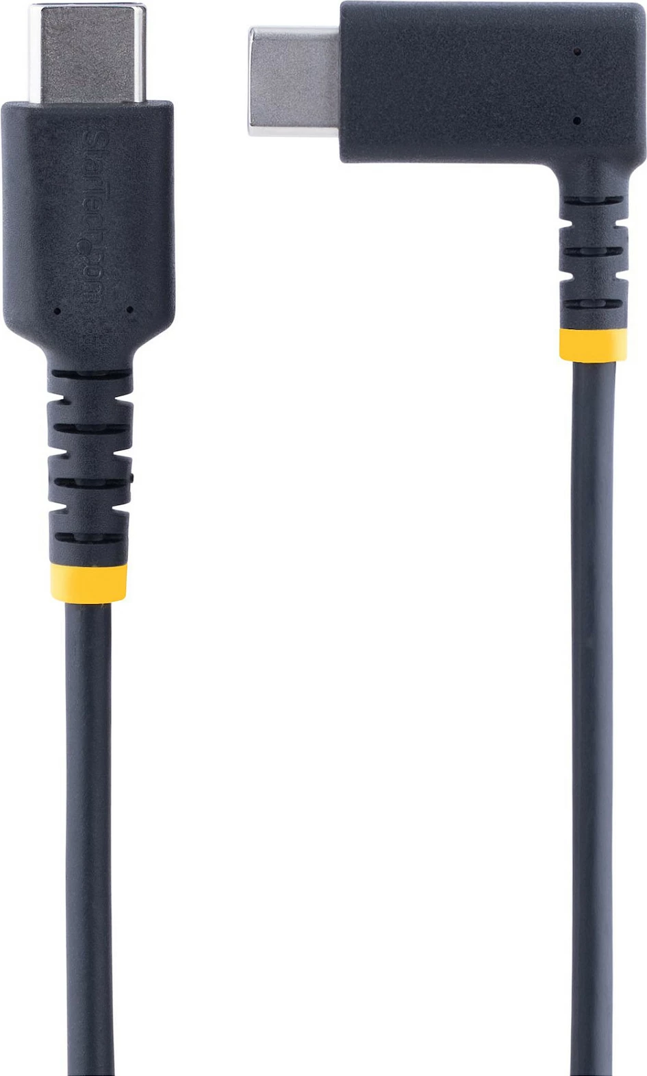 Kabllo karikimi USB-C StarTech 0.3m, këndore (Right Angle), 60W PD 3A, USB 2.0, e zezë