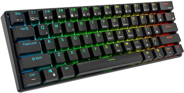 Tastierë mekanike Royal Kludge RK61, RGB, Red Switch, e zezë