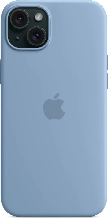 Mbështjellës Apple për iPhone 15 Plus, silikon, MagSafe, 6.7 inch, kaltër