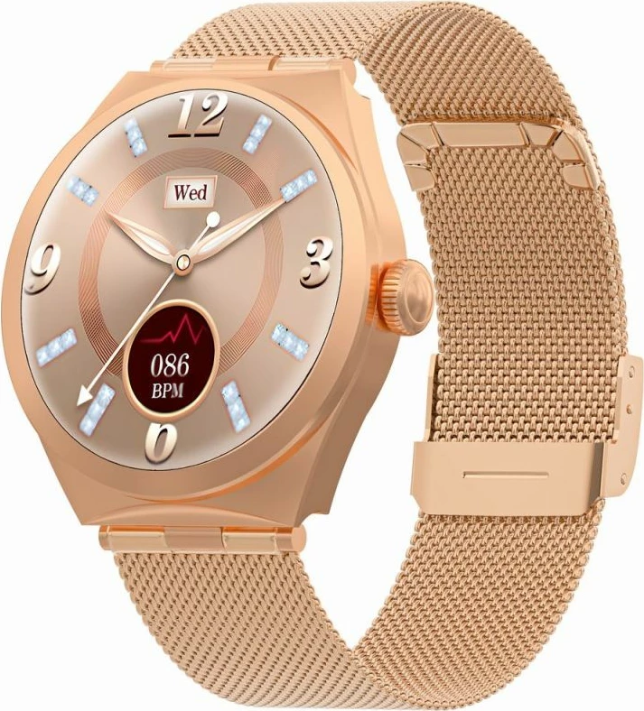 Smartwatch Gravity për femra, rozë gold