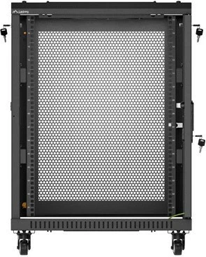 Kasë rack LANBERG 19 inch 15U, 600x600mm, e zezë, dyer të perforuara