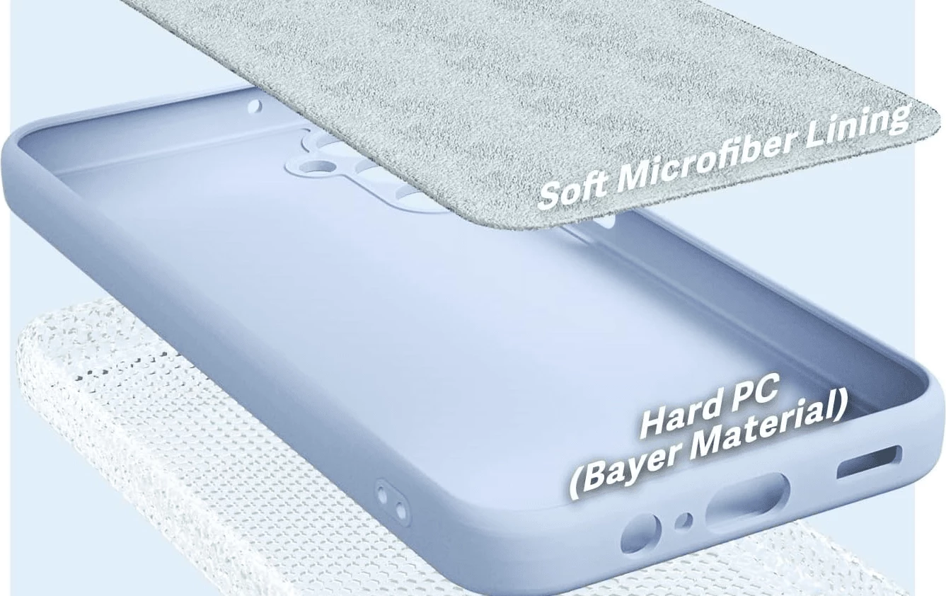 Mbështjellës silikoni ONASI për Samsung Galaxy A16, mat, me mikrofibër brenda, light blue