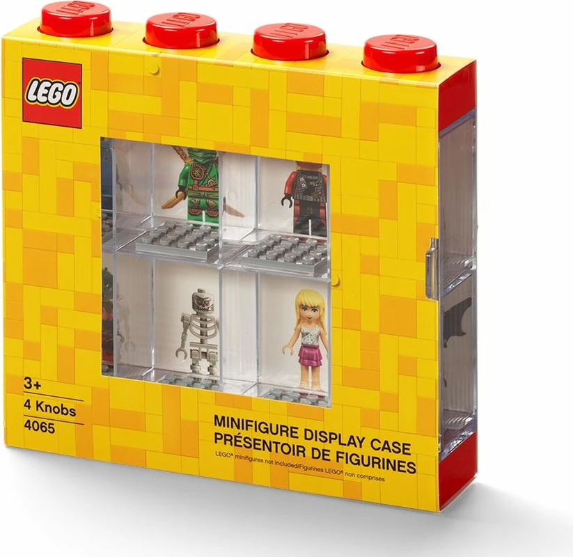 Kuti ekspozimi për minifigura LEGO Display Case 8, për 8 copë, e kuqe