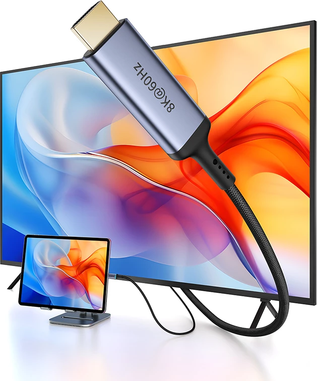 Kabllo USB-C në HDMI Baseus BS-OH064, 1.5m, 8K 60Hz, e zezë
