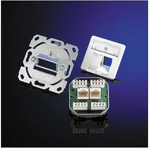 Prizë rrjeti Telegärtner AMJ45 UP/50, 2x RJ-45, Cat.6 Class E, e bardhë alpine