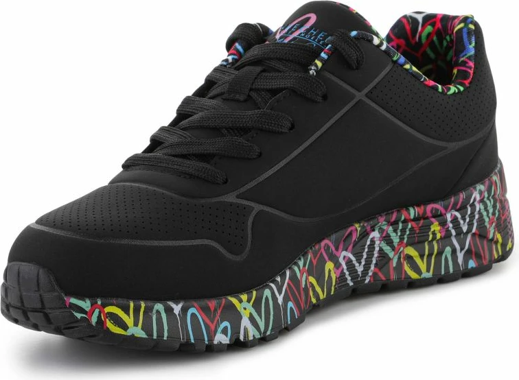 Këpucë për vajza Skechers, të zeza dhe me ngjyra [Madhësia: 28.5]