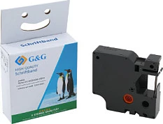 Shirit etiketash G&G kompatibil me Dymo D1 45013/S072053, 12mm x 7m, zi në të bardhë