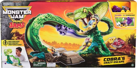 Monster Jam Cobra – Pistë Garash Crazy Escape Mini Jams