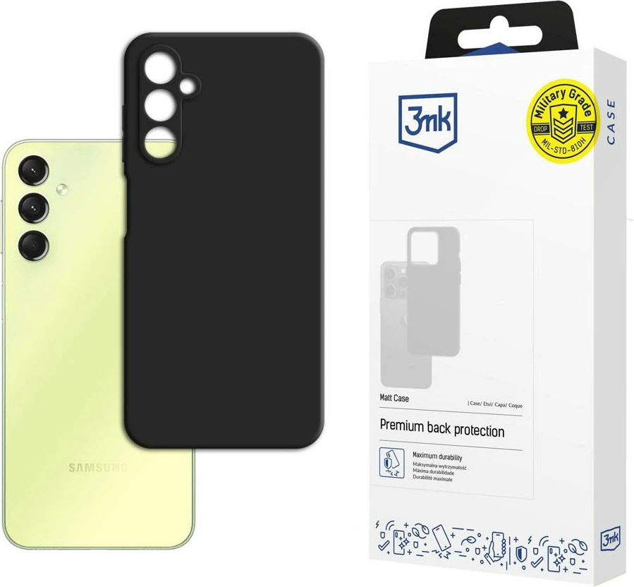 Mbështjellës 3mk Matt Case për Samsung Galaxy A25 5G, i zi
