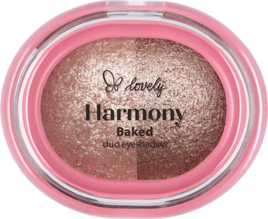 Hije për sy për femra Lovely Harmony Baked Duo Eyeshadow 01, dy ngjyra