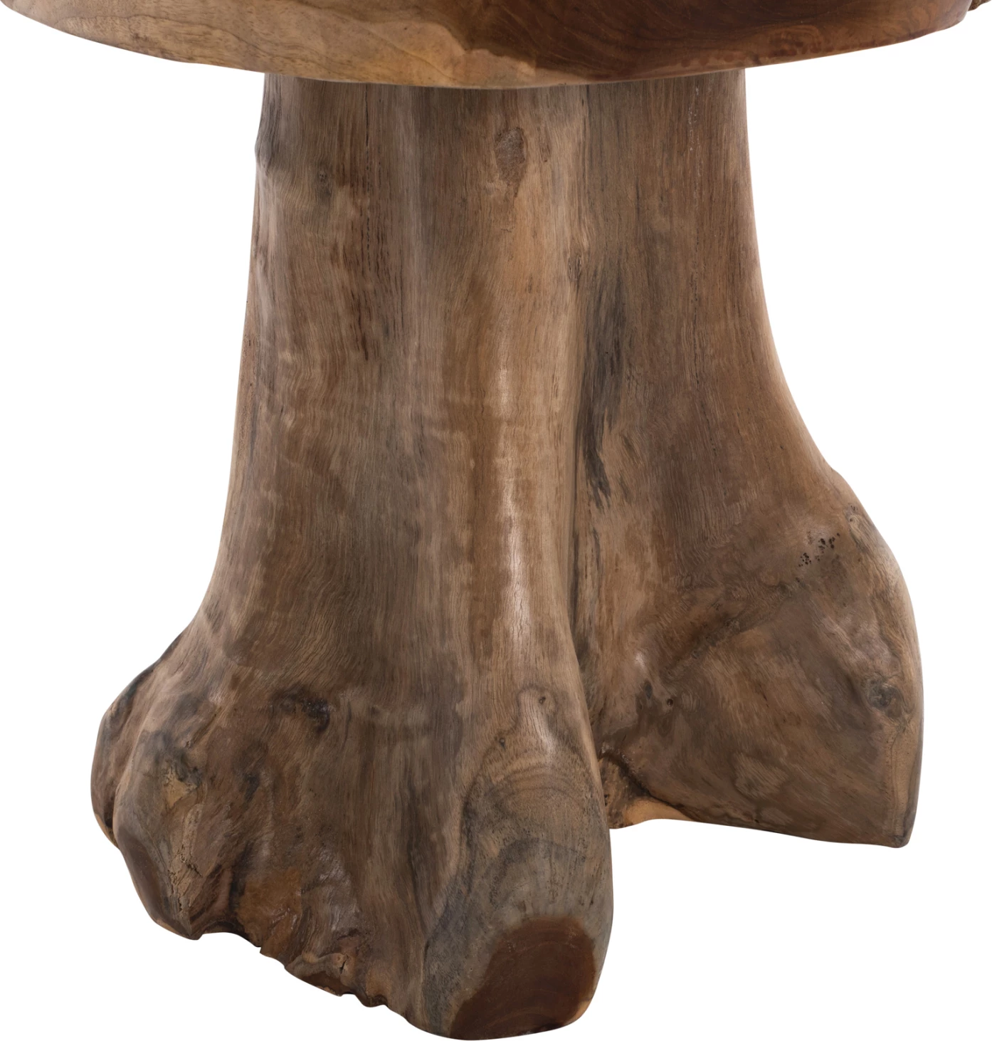 Tavolinë anësore FH9351 dru tik ngjyrë natyrale Φ40x45H