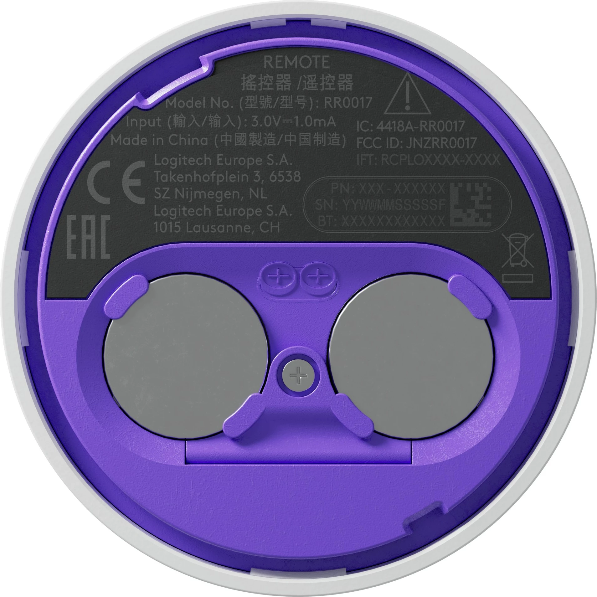 Telekomandë Logitech Scribe, Bluetooth, e bardhë