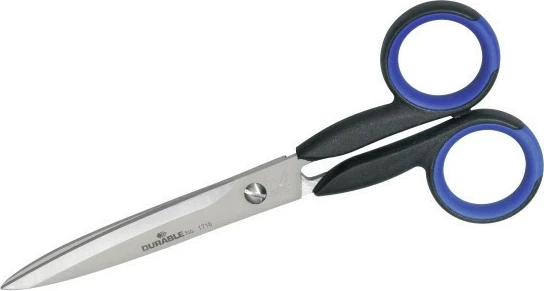 Gërshërë Durable 171601, 160mm, çelik inox, universale, e zezë/kaltër