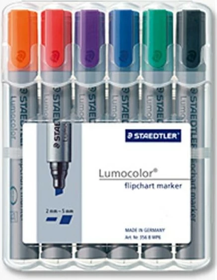 Set markerash STAEDTLER 356 B WP6, 6 copë, 2-5 mm, ngjyra të ndryshme