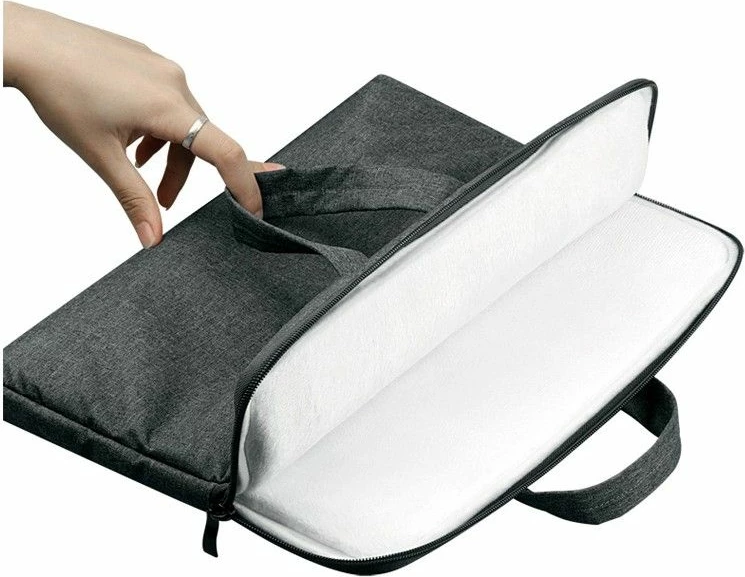 Çantë laptopi Tech-Protect Briefcase 15-16", najlon, Gri e errët
