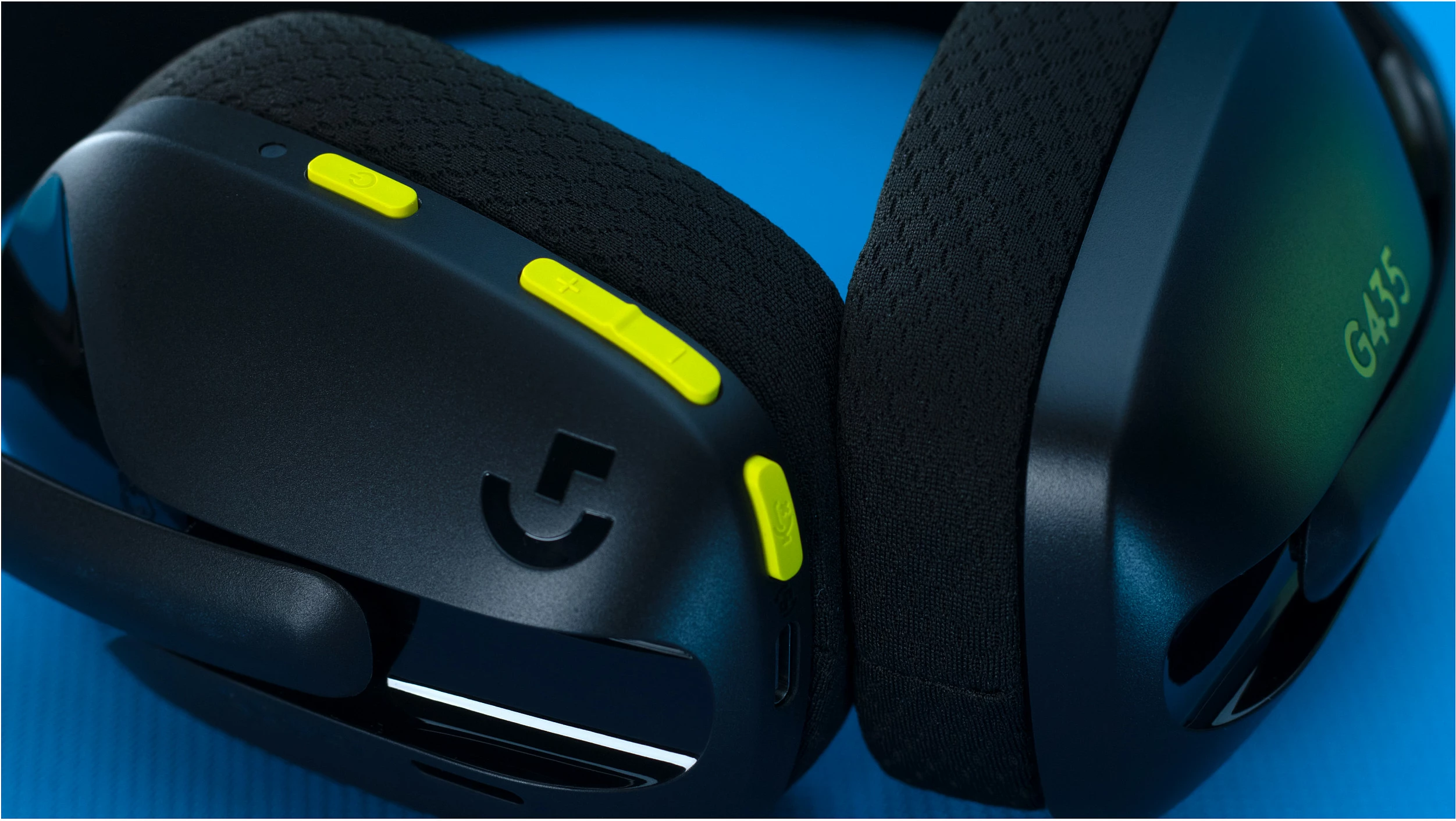 Kufje gaming Logitech G435 LIGHTSPEED, pa tela, e zezë dhe e verdhë neon